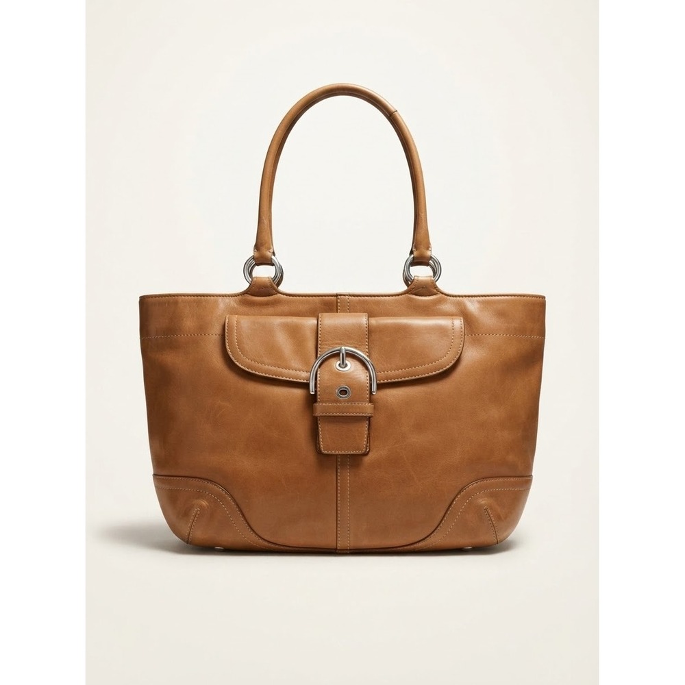 Coach Womens Tote Large Brown Leather Soho Buckle Shoulder Bag 5770